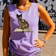 Cat Book Flowers Comfort Colors Tank Top Lagoon Cat Book Flowers Comfort Colors Tank Top Lagoon
