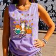 Cat Fall In Love With Reading Book Lover Autumn Comfort Colors Tank Top Lagoon