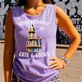 Cat Lover Tee Women Book Lover Reading Librarian Read Comfort Colors Tank Top Lagoon
