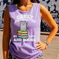Cats And Books Read Reading Librarian Book Across America Comfort Colors Tank Top Lagoon