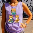 Cats Reading Book Lover Reading Bookworm Reader Comfort Colors Tank Top Lagoon