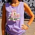 Caution Slippery When Reading Book Reader Comfort Colors Tank Top Lagoon