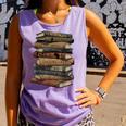 Celebrating History Month Floral Books Teacher Comfort Colors Tank Top Lagoon
