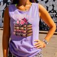 Chapter 67 Floral Book Stack Comfort Colors Tank Top Lagoon