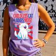 Childless Cat Ladies Vote Kamala Harris Cute Comic Book Cat Comfort Colors Tank Top Lagoon