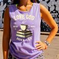 Christian Bookworm Love God Read Books Drink Tea Comfort Colors Tank Top Lagoon