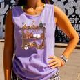 Christmas Cats Bookshelf Gingerbread Comfort Colors Tank Top Lagoon