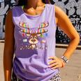 Christmas Librarian Reindeer Matching Family Book Lover Xmas Comfort Colors Tank Top Lagoon