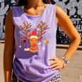 Christmas Librarian Reindeer Xmas Book Teachers Love Reading Comfort Colors Tank Top Lagoon