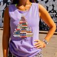 Christmas Tree Book Bookworm Comfort Colors Tank Top Lagoon