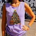 Christmas Tree Bookshelf Book Lover Library Comfort Colors Tank Top Lagoon