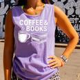 Coffee & Books Comfort Colors Tank Top Lagoon