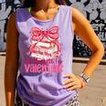 Coquette Bow All Booked For Valentine Book Lover Bookish Comfort Colors Tank Top Lagoon
