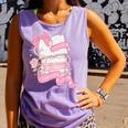 Coquette Reading Book Lover Pink Bow Bookish Mom & Daughter Comfort Colors Tank Top Lagoon