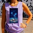 Cosmic Botanical Book Lover Reading Comfort Colors Tank Top Lagoon