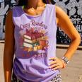 Cozy Readers Book Society Fall Autumn Floral Pumpkin Season Comfort Colors Tank Top Lagoon