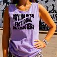 Crying Over Fictional Characters Book Lovers Comfort Colors Tank Top Lagoon