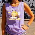 Cute Bee Reading Book Teacher Student Reader Graphic For Men Women Kids Comfort Colors Tank Top Lagoon