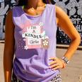 Cute Bookish Kindle Girlie Nerdy Read Book Lover Girl Women Comfort Colors Tank Top Lagoon