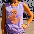Cute Bookworm Worm Reading Book Glasses Nerdy Comfort Colors Tank Top Lagoon