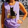 Cute Cat Book Flowers Comfort Colors Tank Top Lagoon Cute Cat Book Flowers Comfort Colors Tank Top Lagoon
