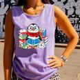 Cute Christmas A Penguin Reading Book Snowflake Hot Teacher Comfort Colors Tank Top Lagoon