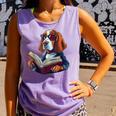 Cute Dog Basset Hound Reading Book Comfort Colors Tank Top Lagoon Cute Dog Basset Hound Reading Book Comfort Colors Tank Top Lagoon