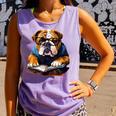 Cute Dog English Bulldog Reading Book Comfort Colors Tank Top Lagoon Cute Dog English Bulldog Reading Book Comfort Colors Tank Top Lagoon