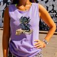 Cute Dragon Books Flower Bookworm Book Lover Comfort Colors Tank Top Lagoon