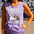 Cute Glasses Read Books & Pet My Maltese Lover Comfort Colors Tank Top Lagoon