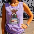 Cute Highland Cow With Book Floral Bookworm Librarian Book Comfort Colors Tank Top Lagoon Cute Highland Cow With Book Floral Bookworm Librarian Book Comfort Colors Tank Top Lagoon