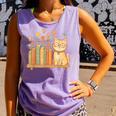 Cute Kawaii Cat Books Flowers Comfort Colors Tank Top Lagoon Cute Kawaii Cat Books Flowers Comfort Colors Tank Top Lagoon