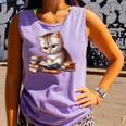 Cute Kitten Bookworm Adorable Cat With Glasses Reading Book Comfort Colors Tank Top Lagoon Cute Kitten Bookworm Adorable Cat With Glasses Reading Book Comfort Colors Tank Top Lagoon