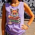 Cute Nerdy Fox Read Books Be Kind Stay Weird Book Club Premium Tri-Blend Comfort Colors Tank Top Lagoon