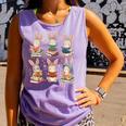 Cute Teacher Bunny Rabbit Reading Easter Bunnies Book Lovers Comfort Colors Tank Top Lagoon