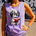 Dalmatian Reading a Book Dog Comfort Colors Tank Top Lagoon