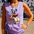 Dalmatian Reading Books Matching Bookworm Readers Librarian Comfort Colors Tank Top Lagoon