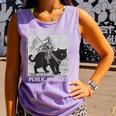Defend Your Local Library Knight Cat Rider Book Lover Comfort Colors Tank Top Lagoon