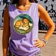 Dog Reading Book Rain Cozy Umbrella Cute Art Men Comfort Colors Tank Top Lagoon