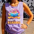 Donut Stop Reading Cute Book Reader Bookworm Donut Day Comfort Colors Tank Top Lagoon