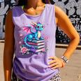 Dragons And Books Dragon Reading Book Lover Girl Bookworm Comfort Colors Tank Top Lagoon