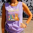 Easily Distracted By Cats And Books Book & Cat Lover Comfort Colors Tank Top Lagoon