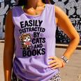 Easily Distracted By Cats And Books Lovers Reading Comfort Colors Tank Top Lagoon Easily Distracted By Cats And Books Lovers Reading Comfort Colors Tank Top Lagoon