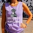 Easily Distracted By Plants & Books Plant Book Lover Comfort Colors Tank Top Lagoon