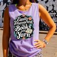 Easily Distracted By Yarn And Books Comfort Colors Tank Top Lagoon