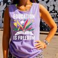 Education Is Freedom Books History Teacher Kids Comfort Colors Tank Top Lagoon