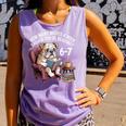 English Bulldog Dog Reading Book 67 Six Seven Meme Comfort Colors Tank Top Lagoon