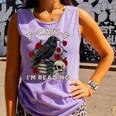 F-CAW-F I'm Reading Crow Book Lover Introvert Meme Comfort Colors Tank Top Lagoon