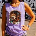 Fantasy Dragon Reading Book Lover Comfort Colors Tank Top Lagoon