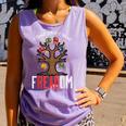 Freadom Tree Read Reading Librarian Book Across America Comfort Colors Tank Top Lagoon